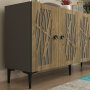 HANAH HOME Komoda Resta Anthracite Walnut - slika 3