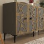 HANAH HOME Komoda Master Anthracite Walnut - slika 3