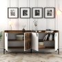 HANAH HOME Komoda Venedik Walnut White - slika 3
