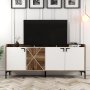 HANAH HOME Komoda Venedik Walnut White - slika 5