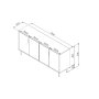HANAH HOME Komoda Clara - Sapphire Oak - slika 5