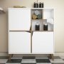 HANAH HOME Višenamenska polica Pulse White Walnut - slika 2