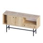 HANAH HOME Komoda Freya Sapphire Oak Black - slika 4