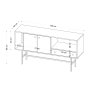 HANAH HOME Komoda Freya Sapphire Oak Black - slika 5