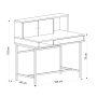 HANAH HOME Radni sto Jodie Sapphire Oak Black - slika 4