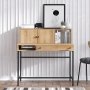 HANAH HOME Radni sto Jodie Sapphire Oak Black - slika 1