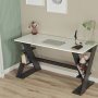 HANAH HOME Radni sto Lungo Anthracite White - slika 3