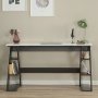 HANAH HOME Radni sto Lungo Anthracite White - slika 5