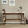 HANAH HOME Radni sto Lungo Dark Oak White - slika 4