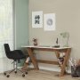 HANAH HOME Radni sto Lungo Dark Oak White - slika 1