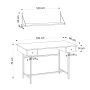 HANAH HOME Radni sto Dixie Sapphire Oak Black - slika 4
