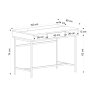 HANAH HOME Radni sto Berry Sapphire Oak Black - slika 5