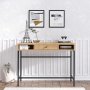 HANAH HOME Radni sto Berry Sapphire Oak Black - slika 1