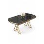 HANAH HOME Trpezarijski sto Zae Black Marble Gold - slika 2