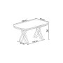 HANAH HOME Trpezarijski sto Zae White Marble Gold - slika 3