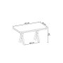 HANAH HOME Trpezarijski sto Vals White Marble Chrome - slika 3