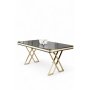 HANAH HOME Trpezarijski sto Vals Black Marble Gold - slika 1
