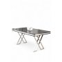 HANAH HOME Trpezarijski sto Vals Black Marble Chrome - slika 1