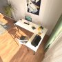 HANAH HOME Radni sto Viva L Black White - slika 4