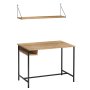 HANAH HOME Radni sto Lou Sapphire Oak Black - slika 3