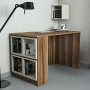 HANAH HOME Radni sto Box Walnut Cream - slika 1