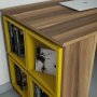 HANAH HOME Radni sto Box Walnut Yellow - slika 3