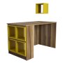 HANAH HOME Radni sto Box Walnut Yellow - slika 4