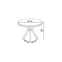 HANAH HOME Trpezarijski sto Mos White Marble Chrome - slika 3