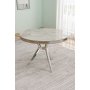 HANAH HOME Trpezarijski sto Mos White Marble Chrome - slika 1