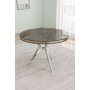 HANAH HOME Trpezarijski sto Mos Anthracite Chrome - slika 1