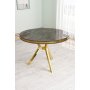 HANAH HOME Trpezarijski sto Mos Anthracite Gold - slika 1