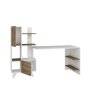 HANAH HOME Radni sto Alis White Walnut - slika 4