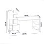 HANAH HOME Radni sto Alis White Walnut - slika 5