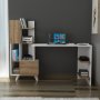 HANAH HOME Radni sto Alis White Walnut - slika 1