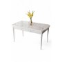 HANAH HOME Trpezarijski sto Zen White Marble White - slika 2