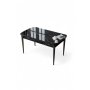 HANAH HOME Trpezarijski sto Zen Black Marble Black - slika 2