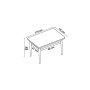 HANAH HOME Trpezarijski sto Han White Marble White - slika 3