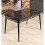 HANAH HOME Produžni trpezarijski sto Bendir Black - slika 1