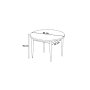 HANAH HOME Trpezarijski sto Tor White Marble White - slika 3