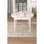 HANAH HOME Trpezarijski sto Tor White Marble White - slika 1