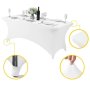 ModernHome Univerzalna navlaka za sto 180 cm bela - slika 4