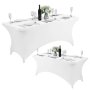 ModernHome Univerzalna navlaka za sto 180 cm bela - slika 1