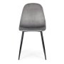 ModernHome Trpezarijske stolice 4kom Velvet siva - slika 3
