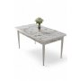 HANAH HOME Trpezarijski sto Nil White Marble White - slika 2