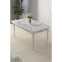 HANAH HOME Trpezarijski sto Nil White Marble White - slika 1