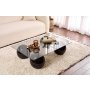 HANAH HOME Sto za kafu Sera Black Grey - slika 1