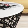 HANAH HOME Sto za kafu Stil Metal Ferforje White - slika 3