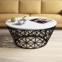HANAH HOME Sto za kafu Stil Metal Ferforje White - slika 1
