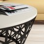 HANAH HOME Sto za kafu Stil Metal Ferforje Cream - slika 3