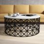 HANAH HOME Sto za kafu Selin Metal Ferforje White - slika 2